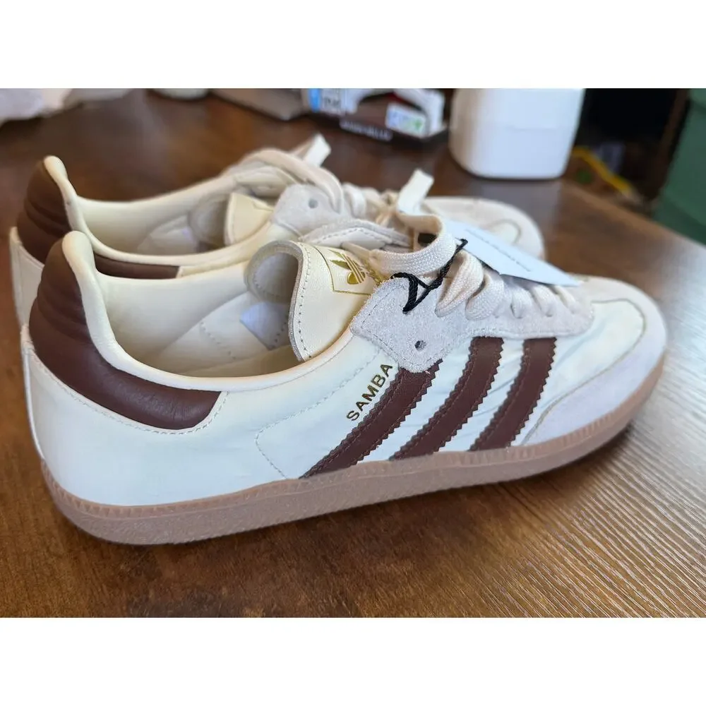 NWT Adidas Samba OG Cream White Preloved Brown Gum Size 7 - Picture 5 of 13